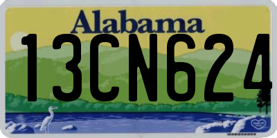 AL license plate 13CN624