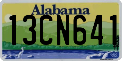 AL license plate 13CN641