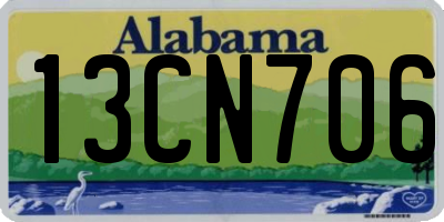AL license plate 13CN706