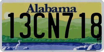 AL license plate 13CN718