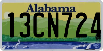 AL license plate 13CN724