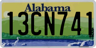 AL license plate 13CN741
