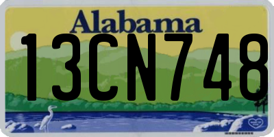 AL license plate 13CN748