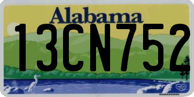 AL license plate 13CN752