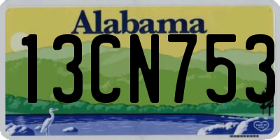 AL license plate 13CN753