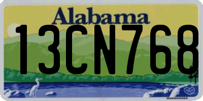 AL license plate 13CN768