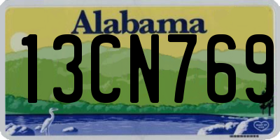 AL license plate 13CN769