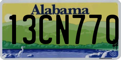 AL license plate 13CN770