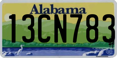 AL license plate 13CN783
