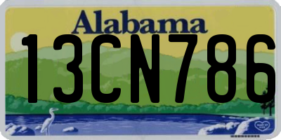 AL license plate 13CN786