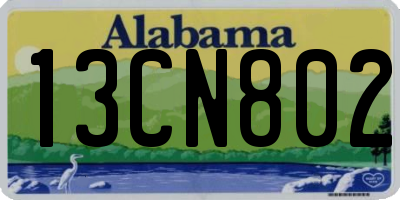 AL license plate 13CN802