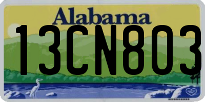 AL license plate 13CN803