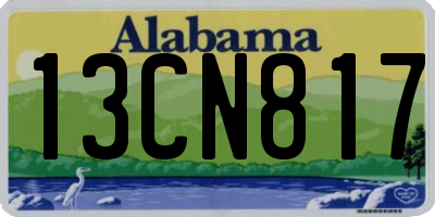 AL license plate 13CN817