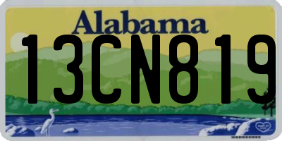 AL license plate 13CN819