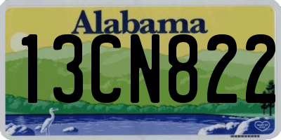 AL license plate 13CN822