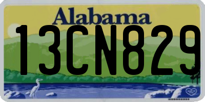 AL license plate 13CN829