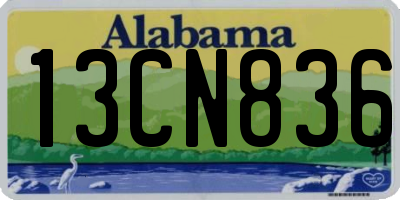 AL license plate 13CN836
