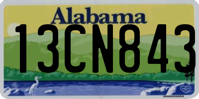 AL license plate 13CN843