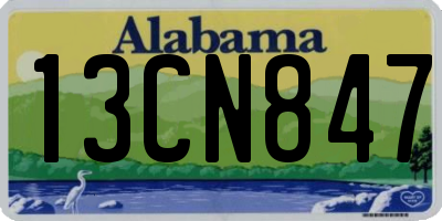 AL license plate 13CN847
