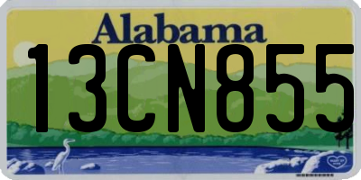 AL license plate 13CN855