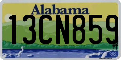 AL license plate 13CN859