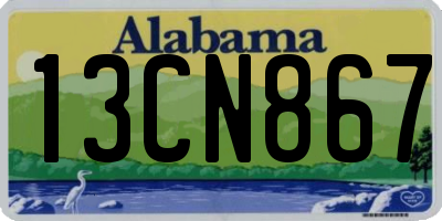 AL license plate 13CN867