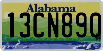 AL license plate 13CN890