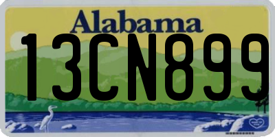 AL license plate 13CN899