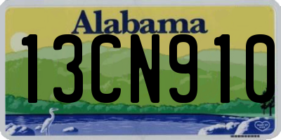 AL license plate 13CN910