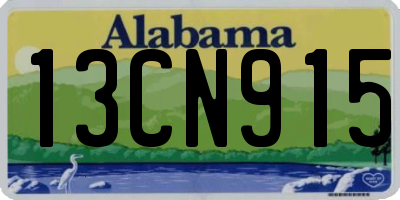 AL license plate 13CN915