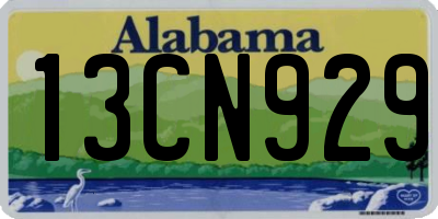 AL license plate 13CN929