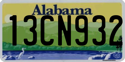 AL license plate 13CN932