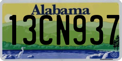 AL license plate 13CN937
