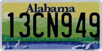 AL license plate 13CN949