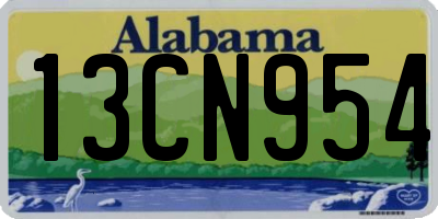 AL license plate 13CN954