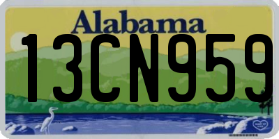AL license plate 13CN959