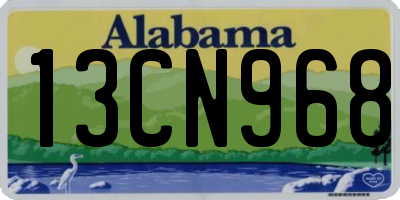 AL license plate 13CN968