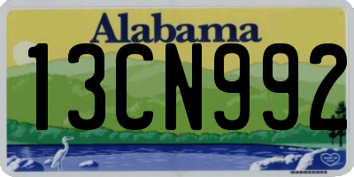 AL license plate 13CN992