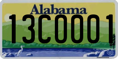 AL license plate 13CO001