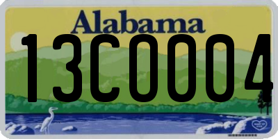 AL license plate 13CO004
