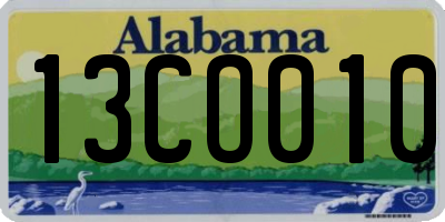 AL license plate 13CO010