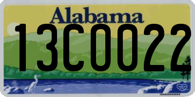 AL license plate 13CO022