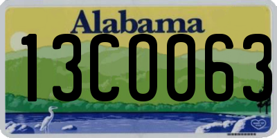 AL license plate 13CO063