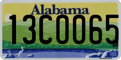 AL license plate 13CO065