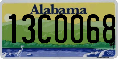 AL license plate 13CO068