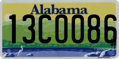 AL license plate 13CO086
