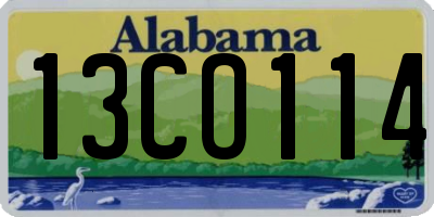 AL license plate 13CO114
