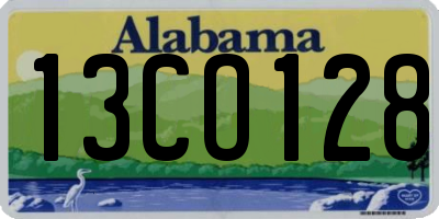 AL license plate 13CO128