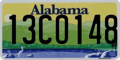AL license plate 13CO148