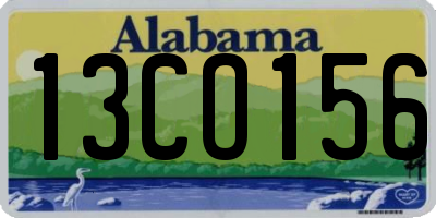 AL license plate 13CO156